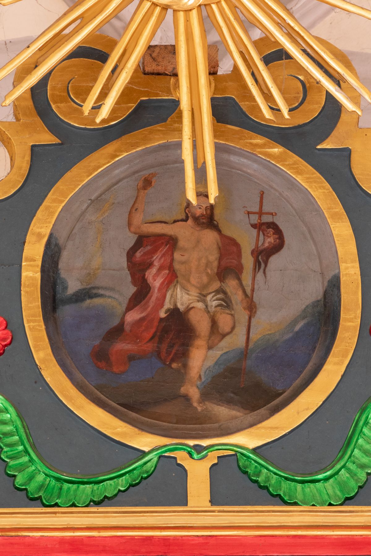 Obraz Zmartwychwstania Jezusa w ołtarzu głównym