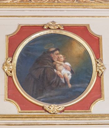 Obraz św. Franciszka z Dzieciątkiem - w ołtarzu bocznym lewym p.w. Ukrzyżowania