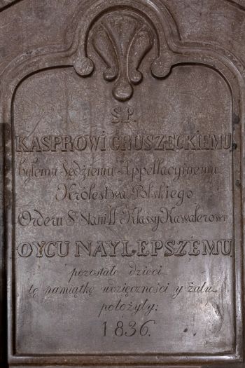 Epitafium Kaspra Gruszeckiego zm. w 1836 r.