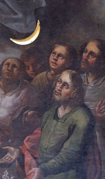 Obraz Wniebowzięcia Najświętszej Marii Panny – w ołtarzu głównym