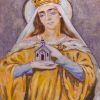 Obraz świętej Jadwigi - w polichromii nawy