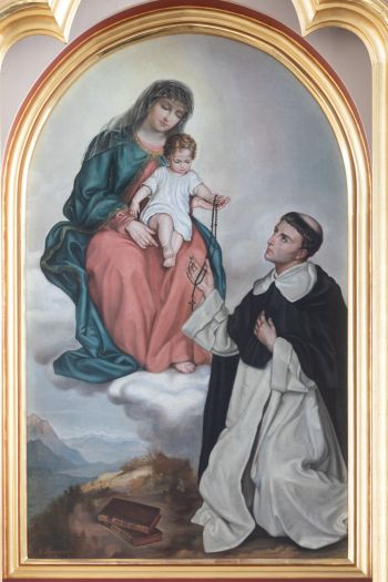 Obraz świętego Dominika - w ołtarzu przytęczowym.