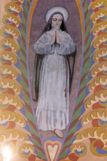 Obraz świętej Kingi - w polichromii nawy