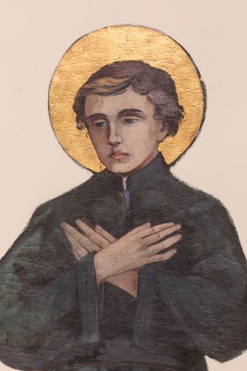 Obraz świętego Stanisława Kostki w polichromii nawy