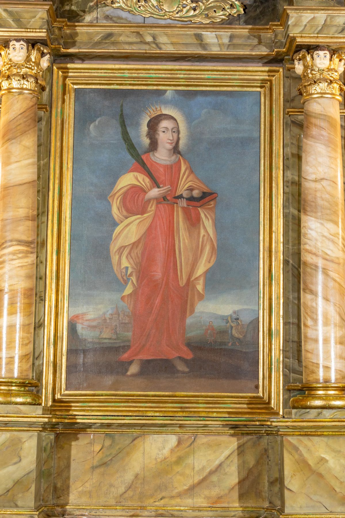 Obraz świętej Agaty – w ołtarzu bocznym